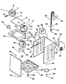 Washer-cabinet, top panel, base