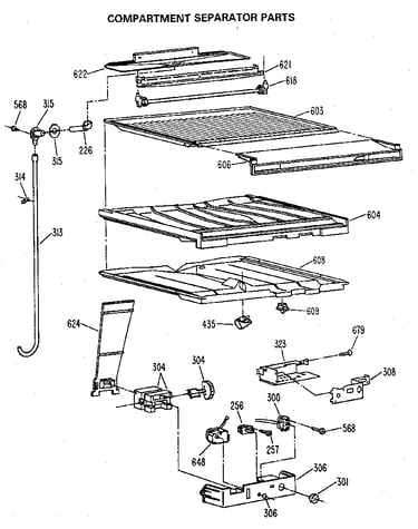 Comparment separator/divider block