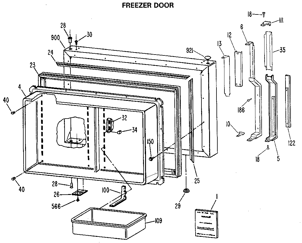 Freezer door