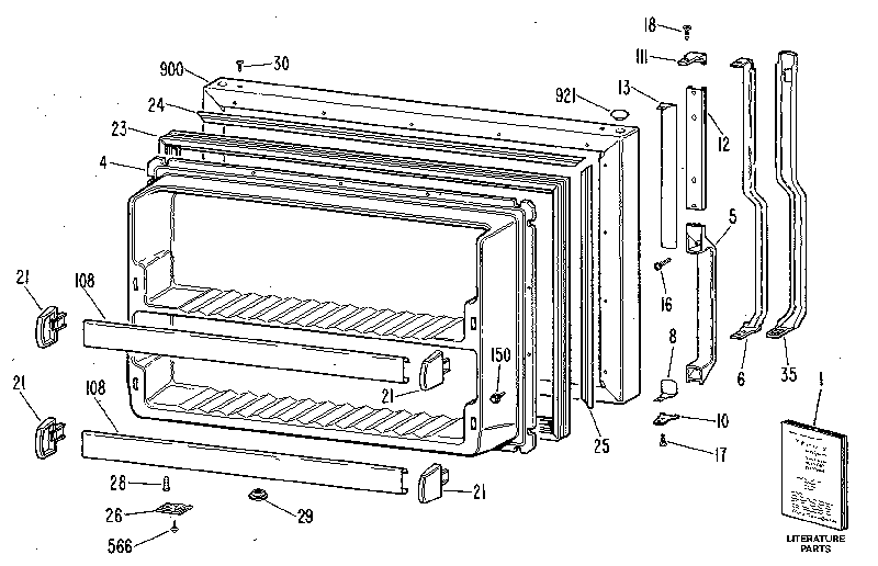 Freezer door