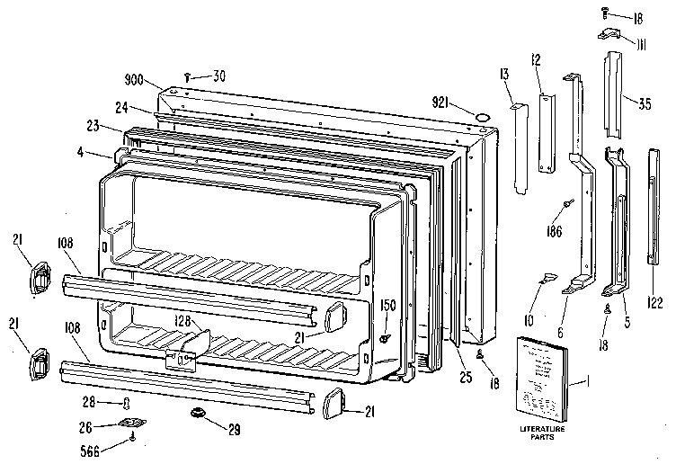 Freezer door