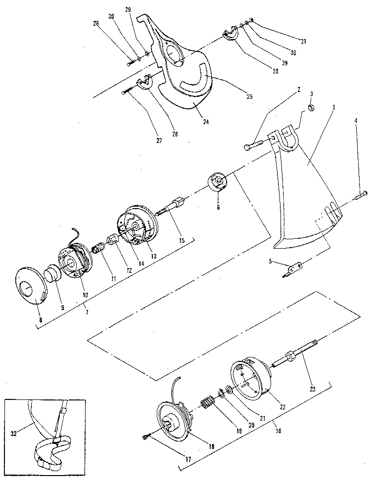 FIGURE 6- DEBRIS SHIELD/STRING HD CUTTER/BLADE GUARD/BLADE