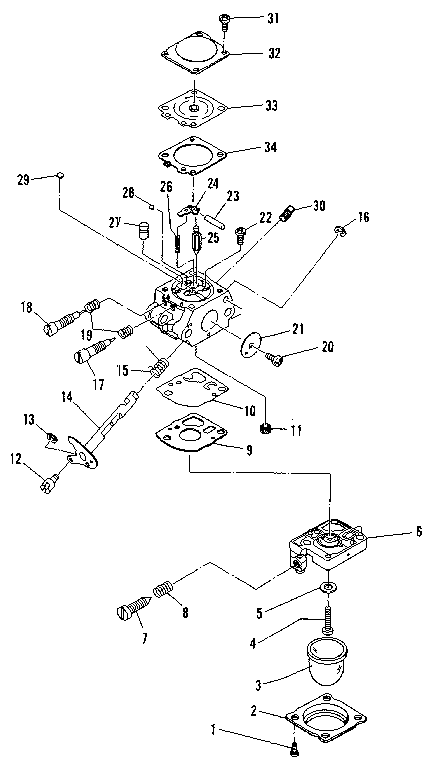 Carburetor assembly walbro wt91