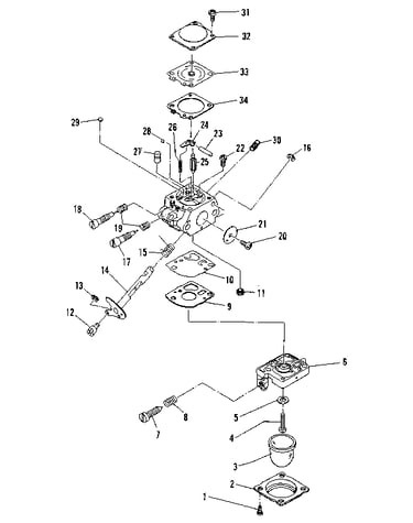 Carburetor assembly walbro wt91