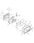 Lower oven door section