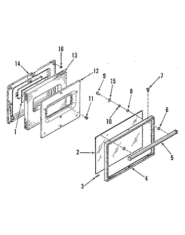 Oven door section