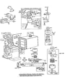 Air cleaner, carburetor, and fuel tank assembly