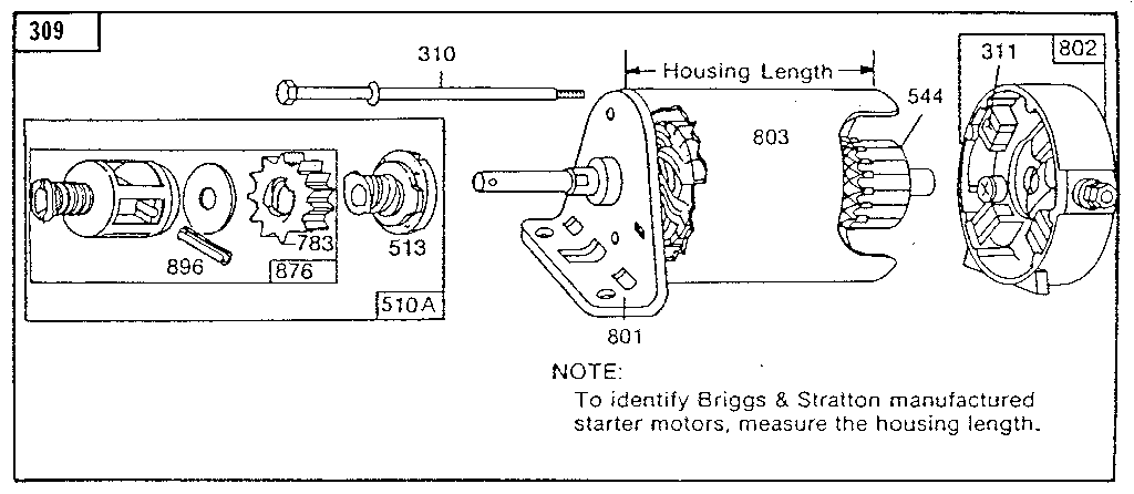 Motor and control assembly