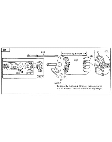 Motor and control assembly