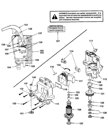 Motor & switch assembly