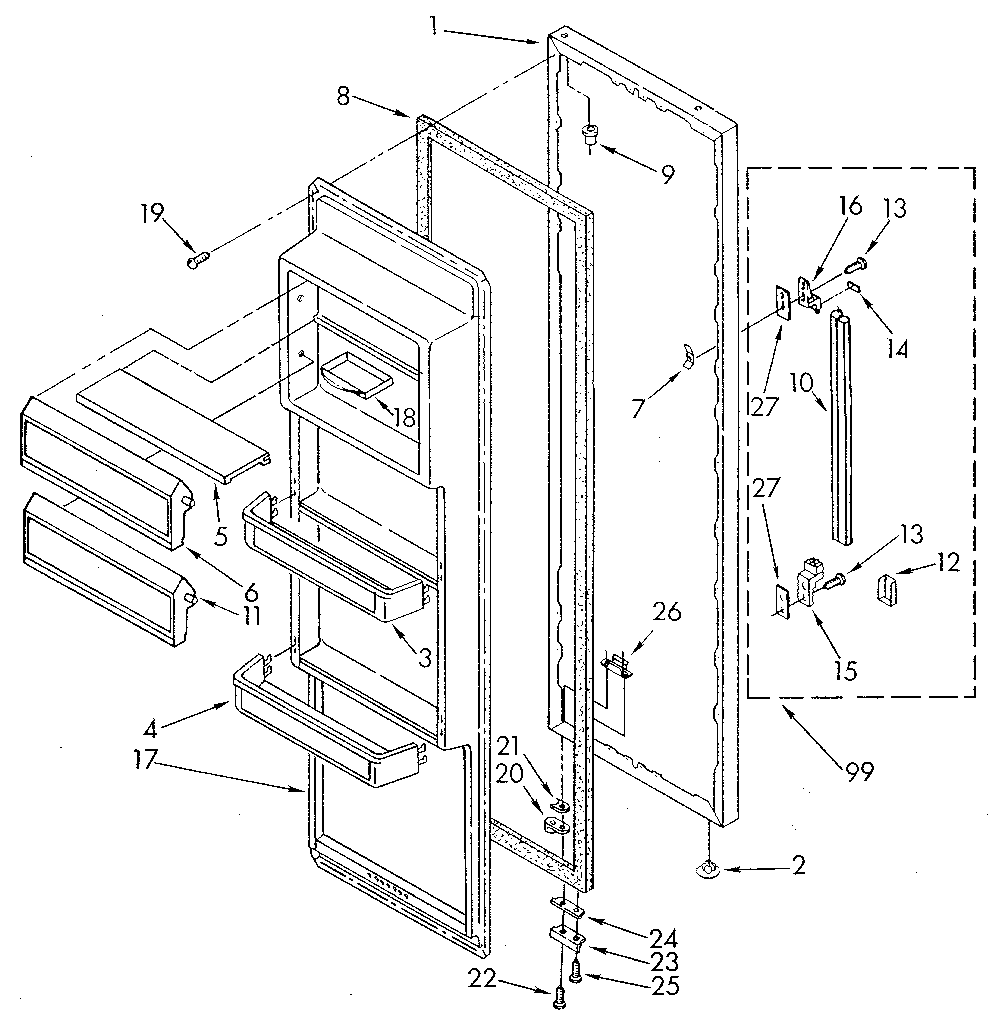 Refrigerator door