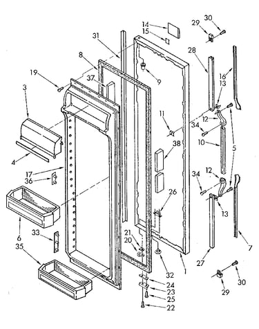 Refrigerator door