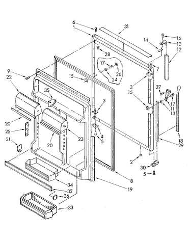 Refrigerator door