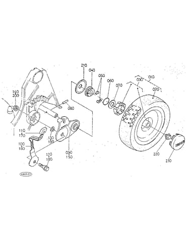 Rear wheel (8 x 2.0)