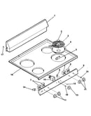 Backguard and cooktop