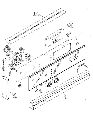 Control panel lower oven