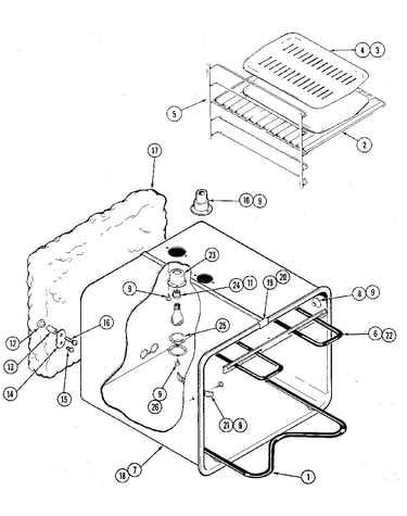 Body/liner/trim-lower oven