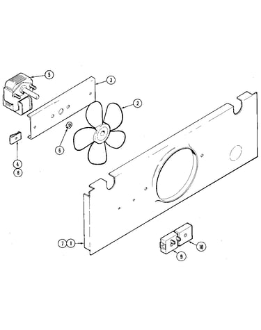 Blower/cooling fan lower oven