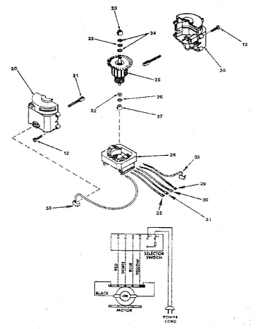 Motor assembly and wiring diagram