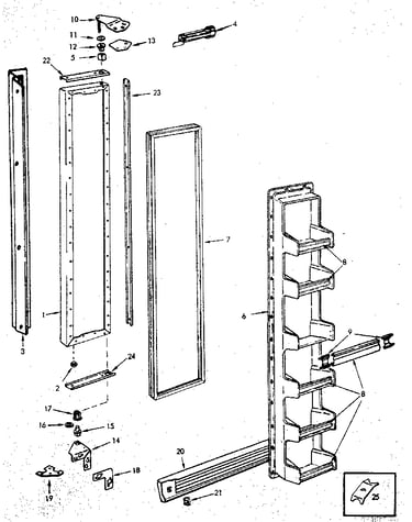 Refrigerator/freezer door