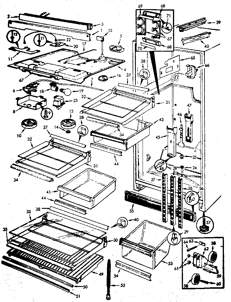 Refrigerator fresh food compartment