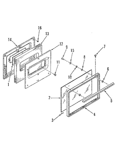 Oven door section