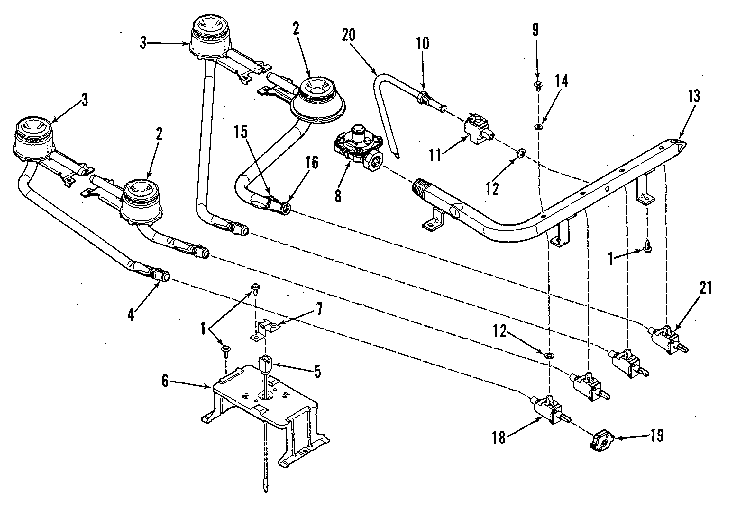 Top burner section