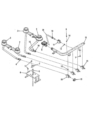 Top burner section