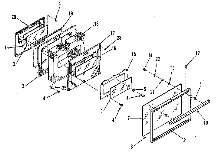 Oven door section