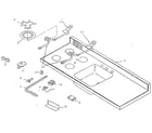 Kenmore 6128996050 counter top and top burner diagram