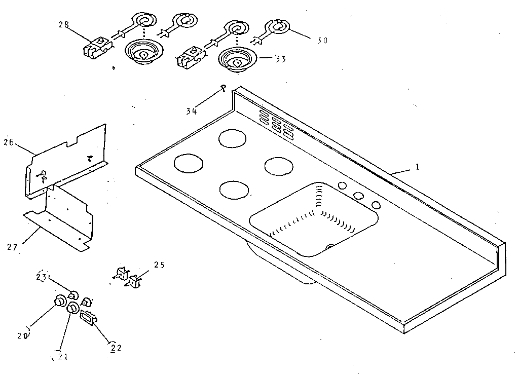 COUNTER TOP AND TOP BURNER