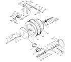 Tunturi E404 flywheel assembly diagram