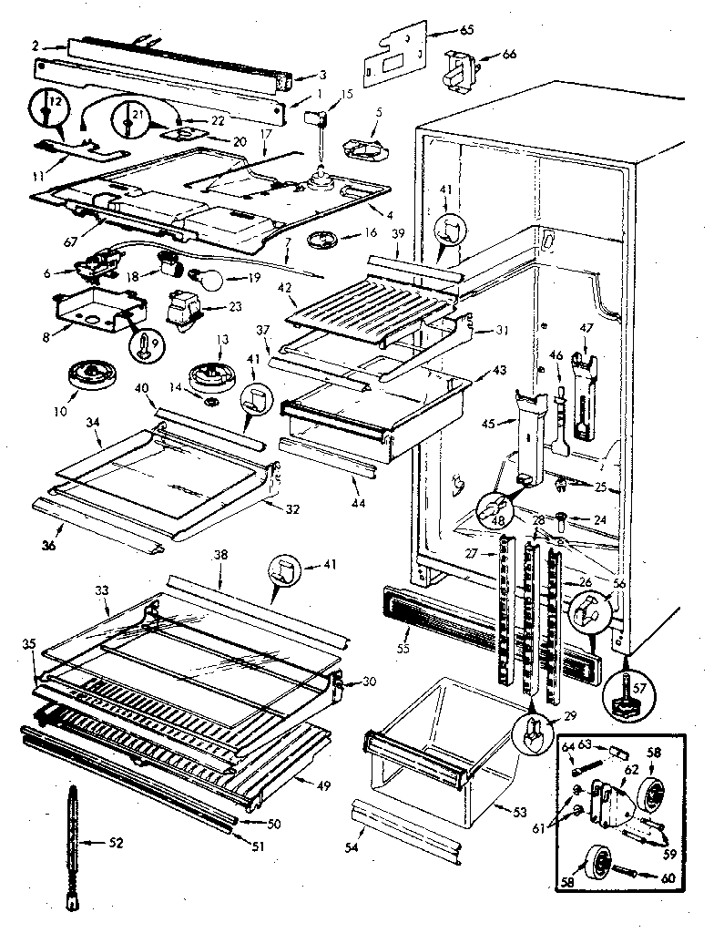 Refrigerator/fresh food compartment