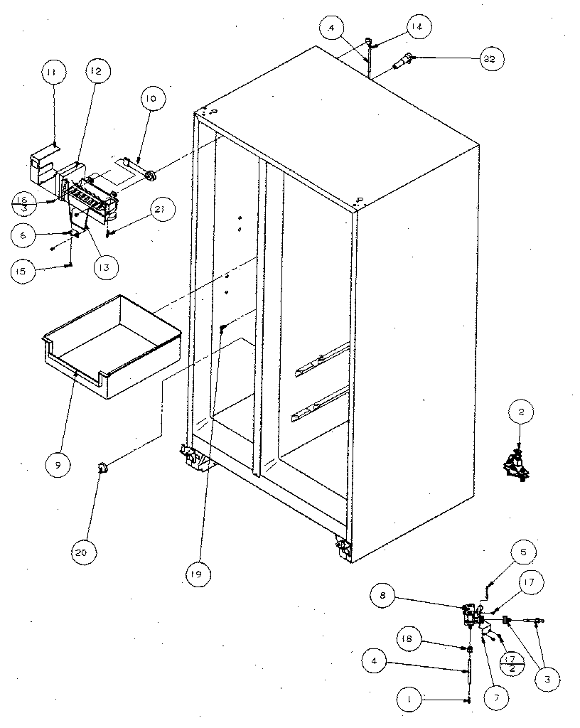 Factory installed ice maker