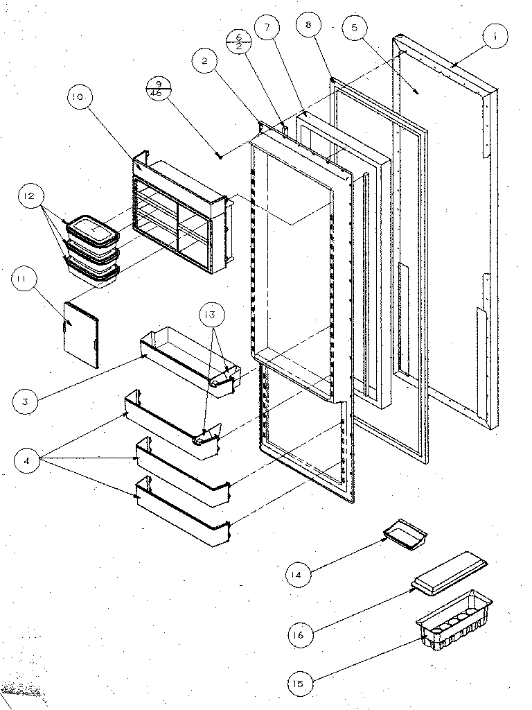 Refrigerator door