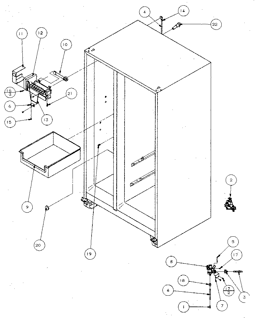 Factory installed ice maker