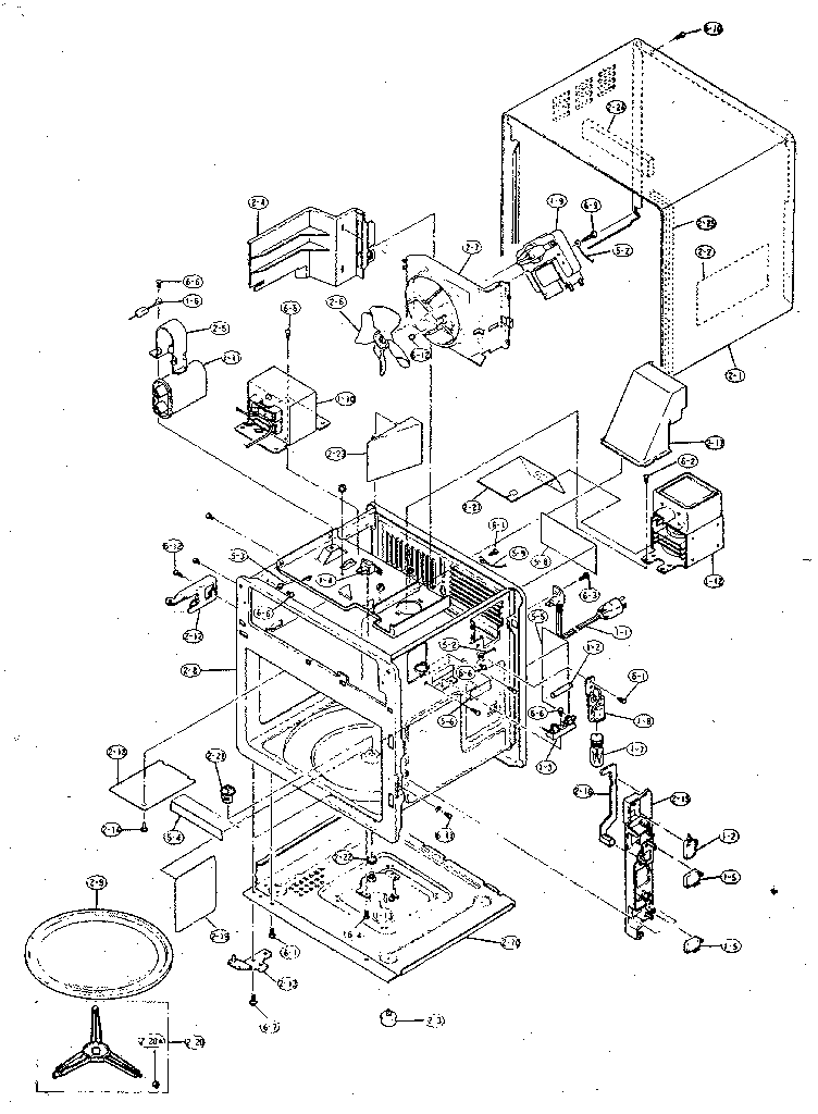 CABINET, UNIT CHASSIS AND OVEN