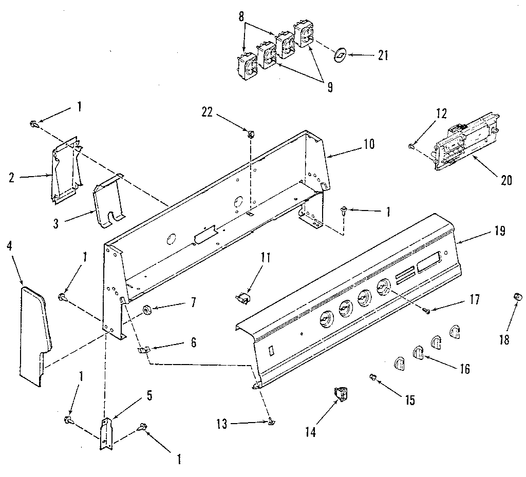 Backguard section