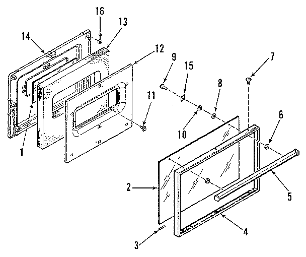 Oven door section