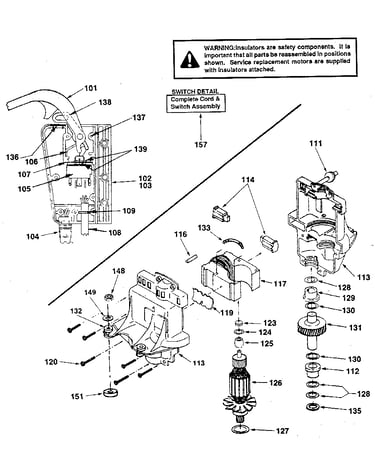 Motor & switch assembly