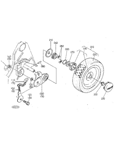 Rear wheel (8x2.0)