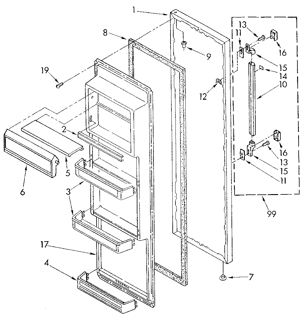Refrigerator door