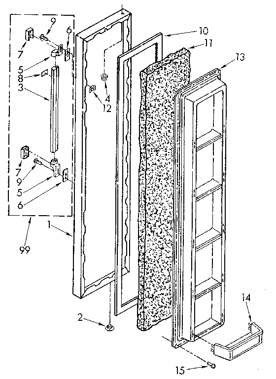 Freezer door