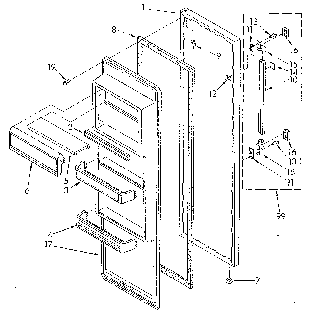 Refrigerator door