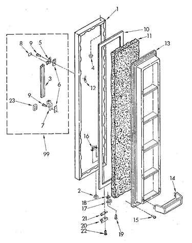 Freezer door