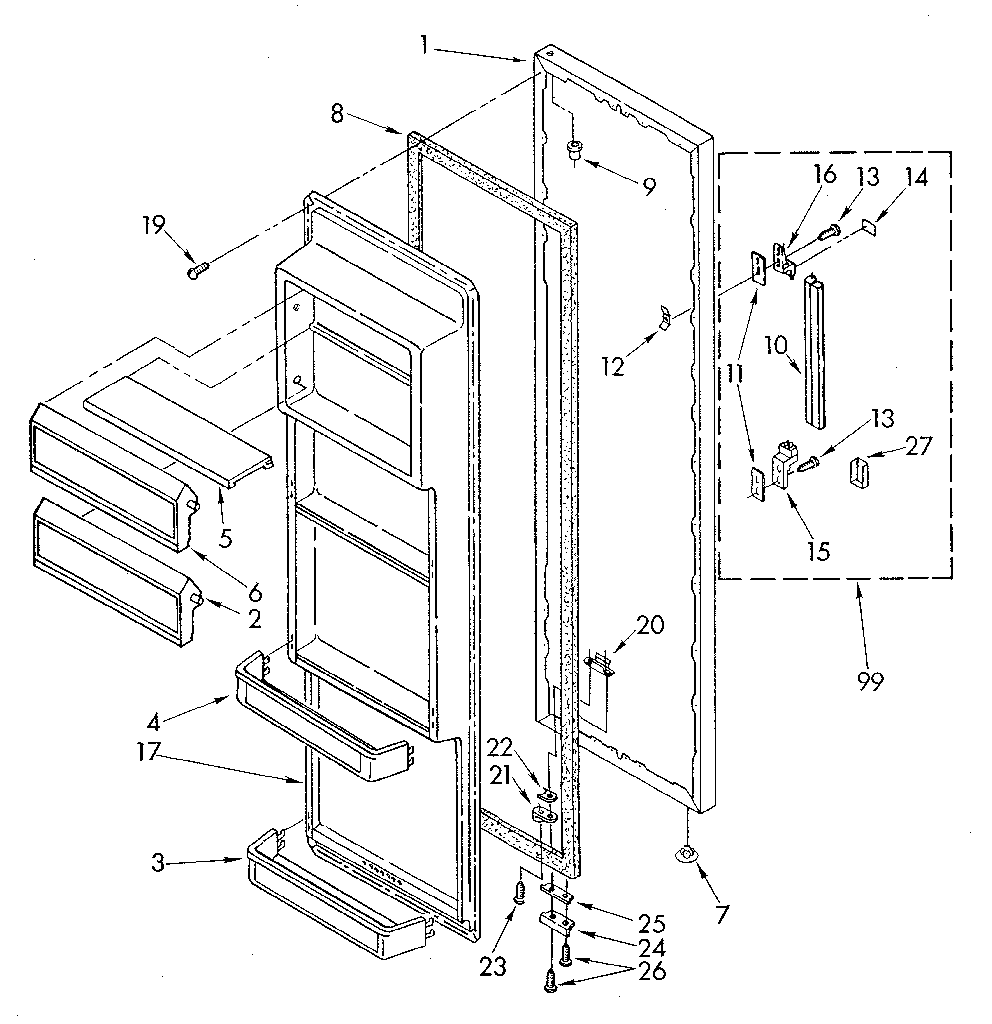Refrigerator door