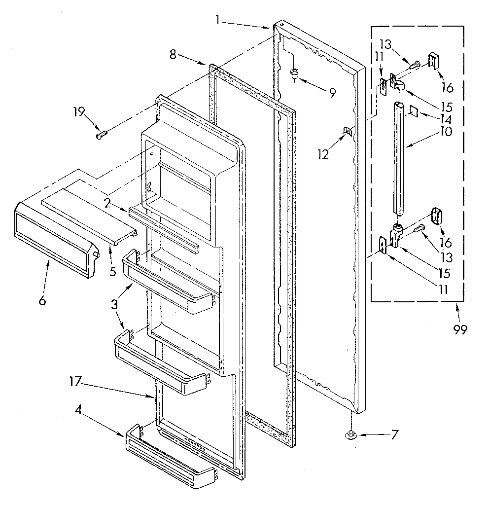 Refrigerator door