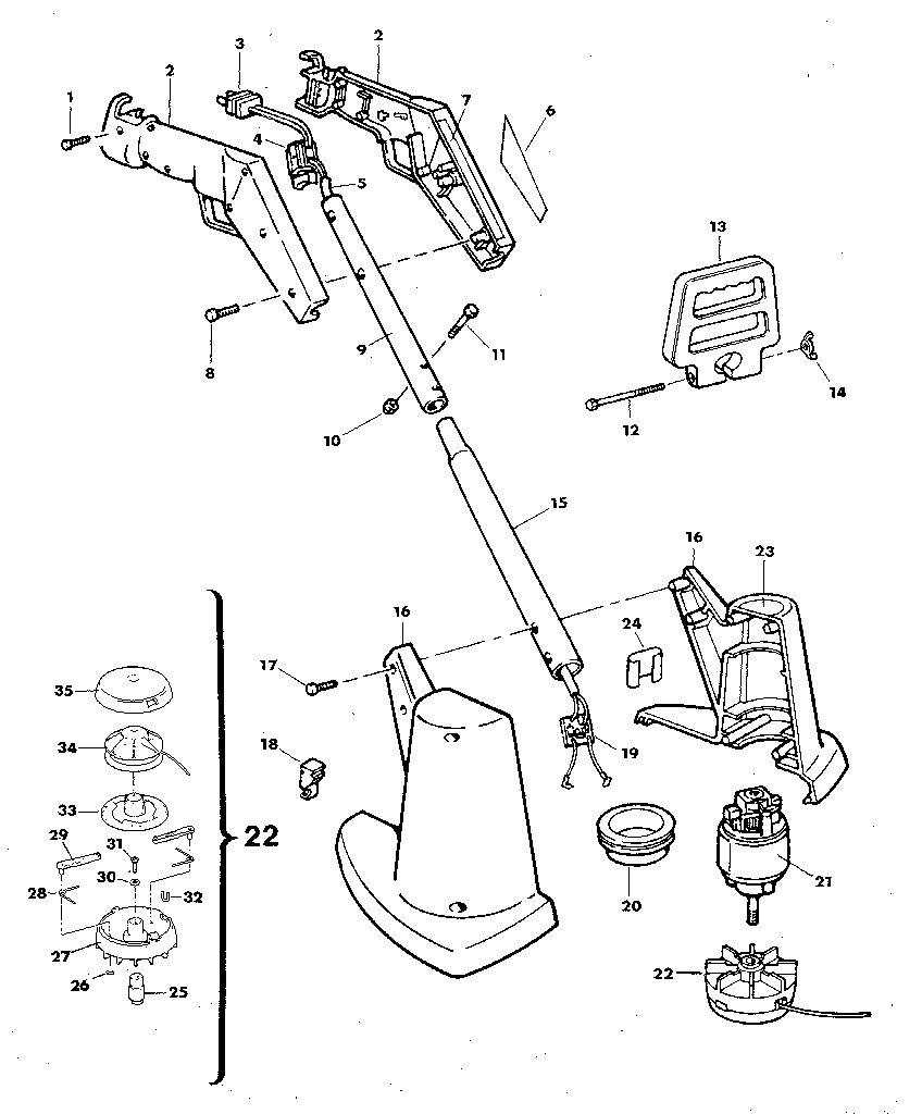 DRIVE SHAFT AND HEAD ASSEMBLY