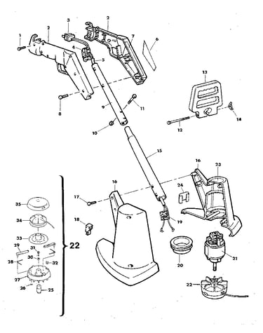 Drive shaft and head assembly