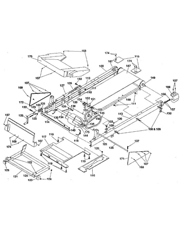 Walking belt assembly